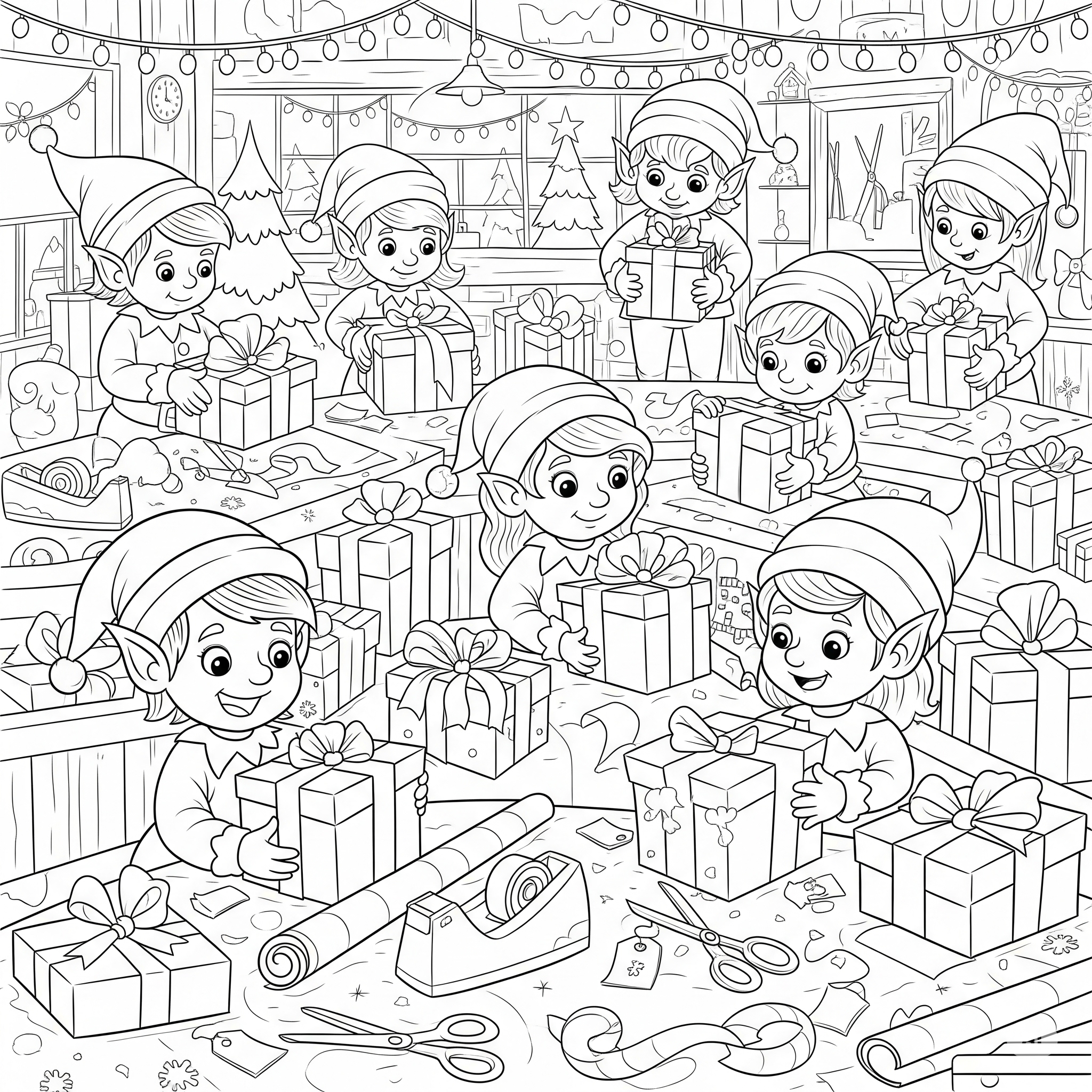 Busy Christmas Elves